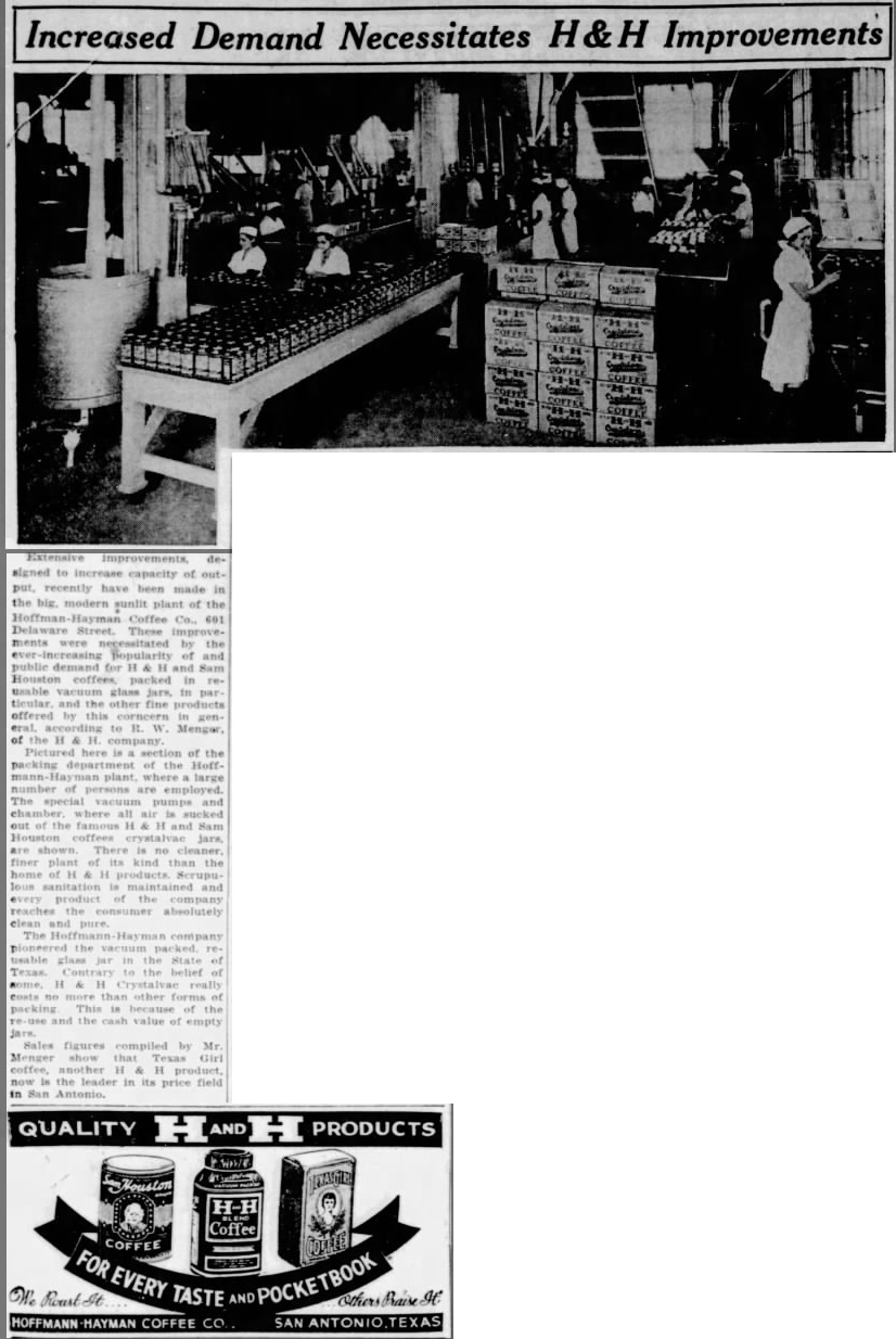 Increased demand — H and H improvements — page scan only, 18 May 1935 Embedded newspaper page: increased demand / H and H improvements feature and “every taste — pocketbook” strip — The News, 18 May 1935, p. 6