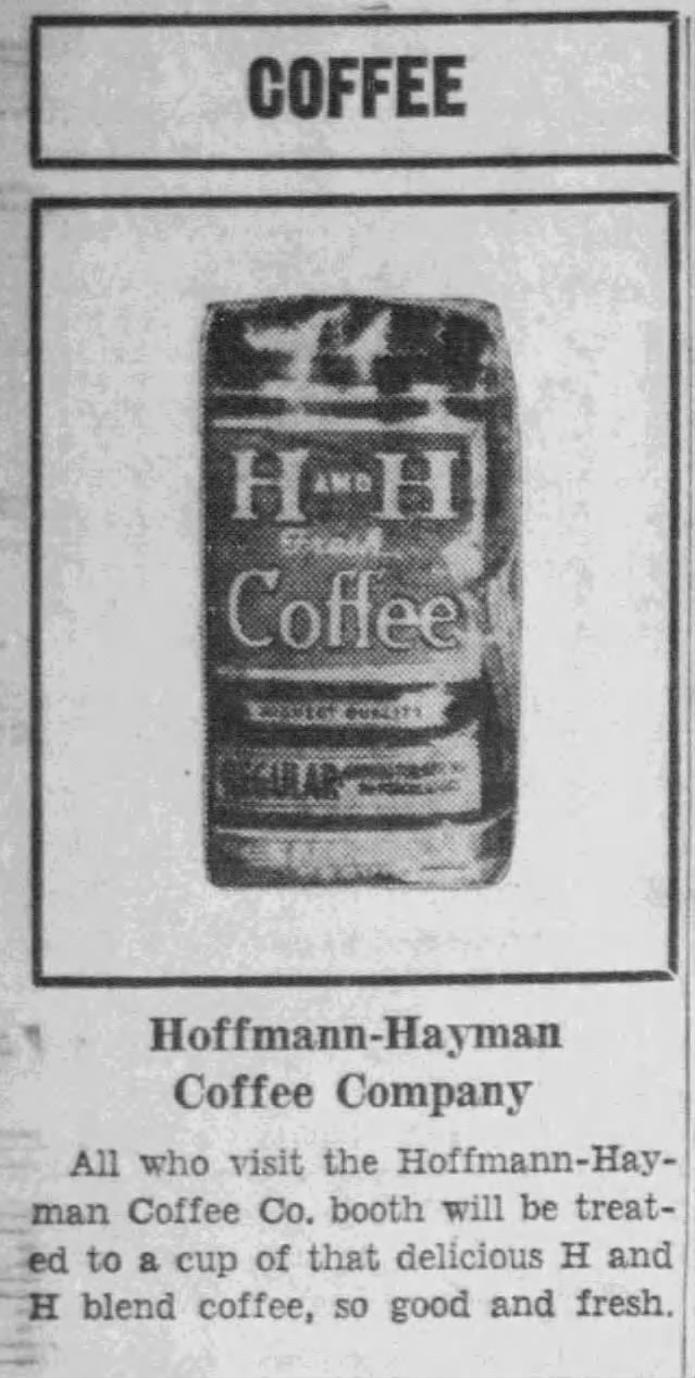 San Antonio Light — coffee bag / booth advertisement, 9 June 1938