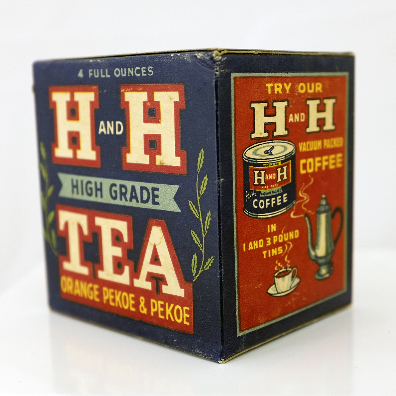 H and H Orange Pekoe tea carton side panel H and H Orange Pekoe tea carton side panel
