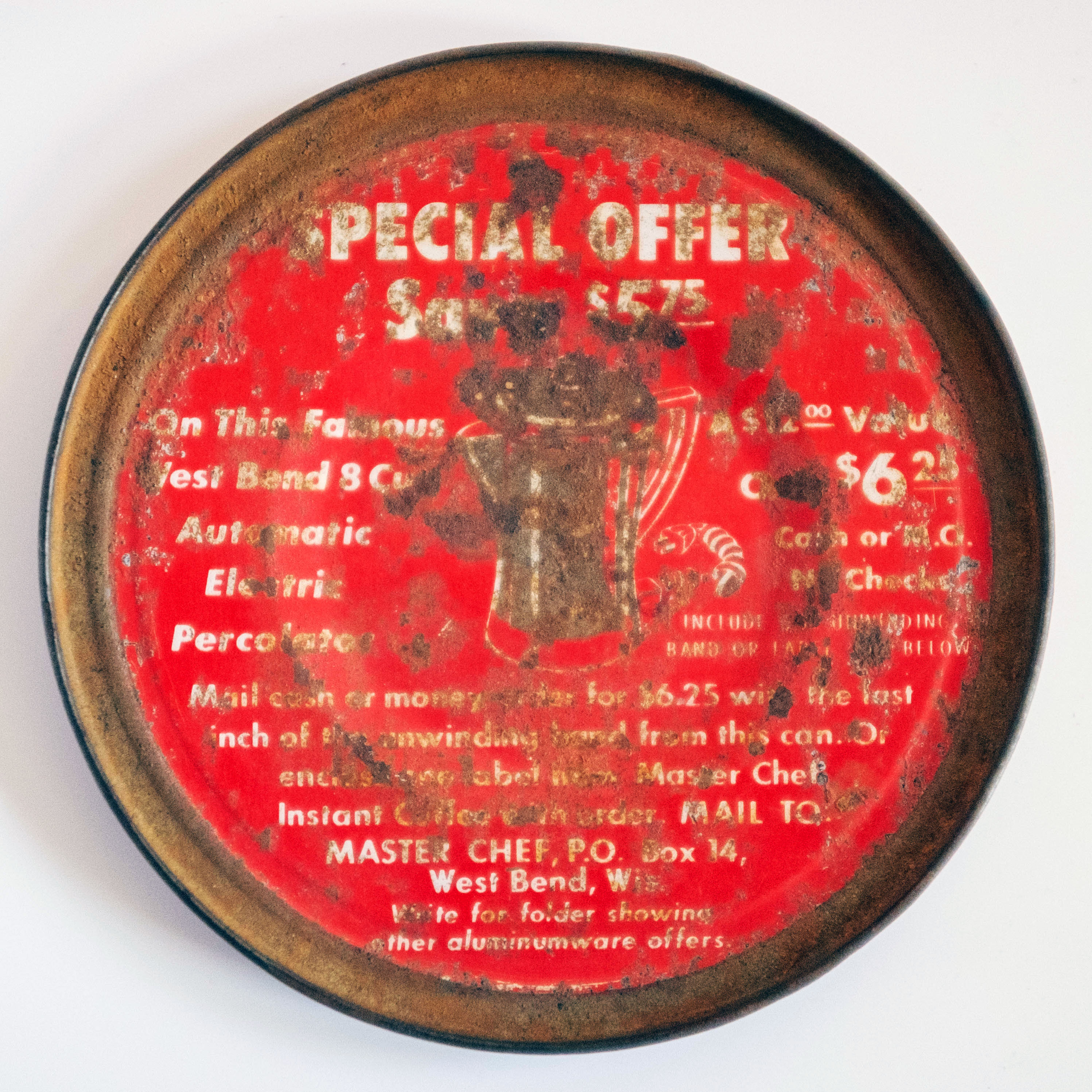 H and H Master Chef Two Pound Tin - Lid H and H Master Chef Two Pound Tin Lid