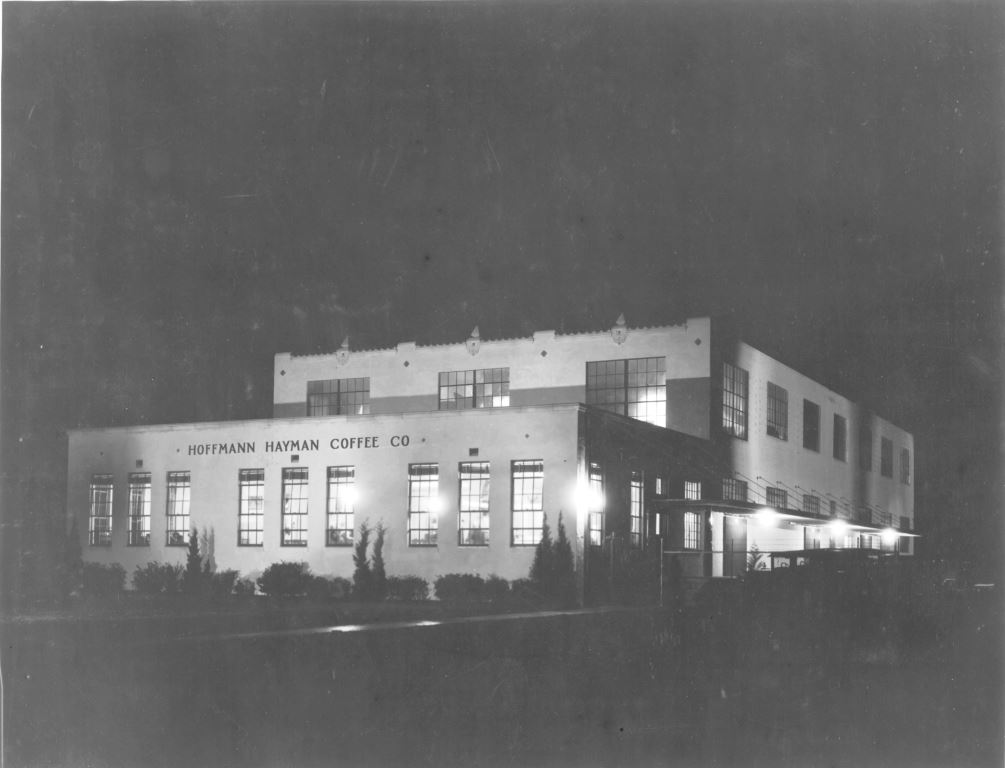 Hoffmann-Hayman Factory at night, 1932 Hoffmann-Hayman Factory at night, 1932