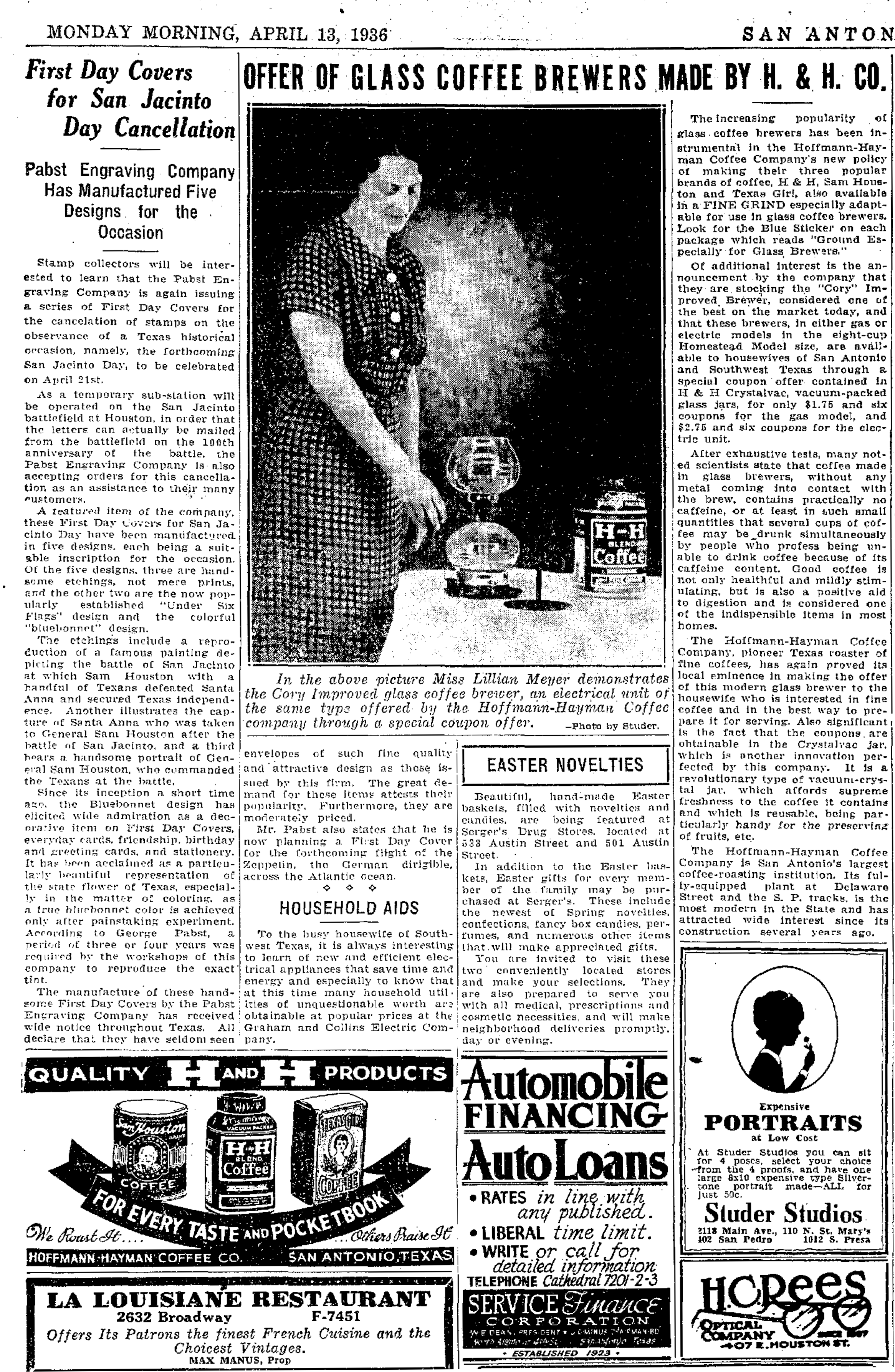 Express — 13 Apr 1936 San Antonio Express Mon, Apr 13, 1936